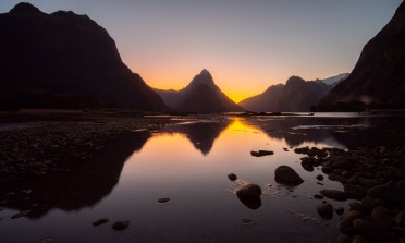 Sunset at Milford Sound 